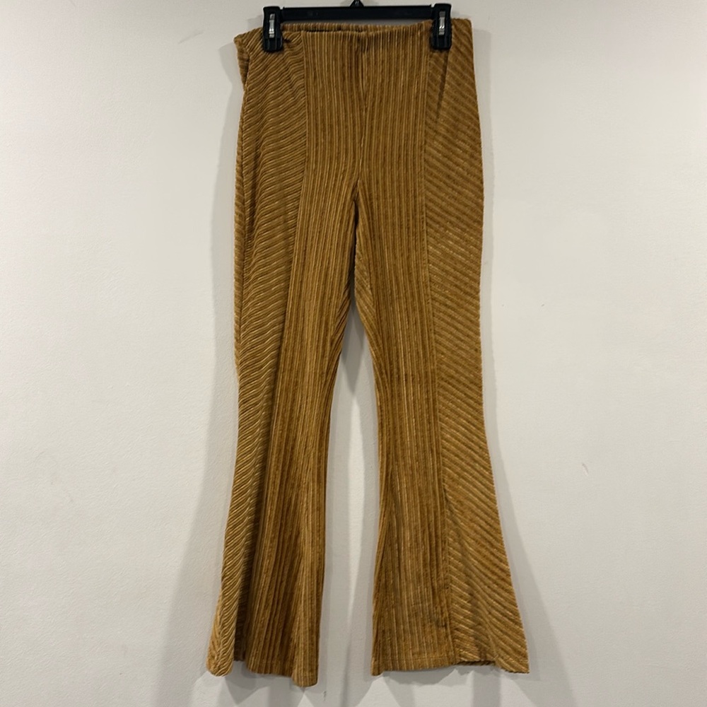 FREE PEOPLE velvet corduroy flare stretchy pants